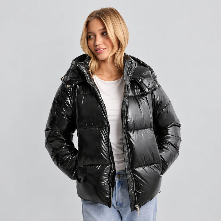 Damen Steppjacke mit abnehmbarer Kapuze | Warm gefütterte Winterjacke mit dichter Füllung und bequemem Schnitt für kalte Tage