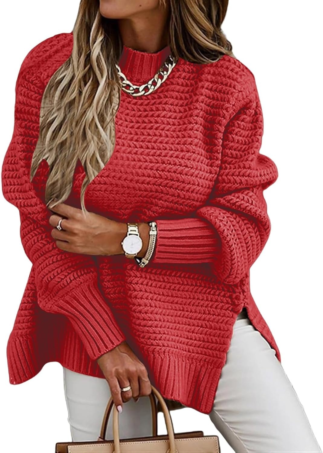 Damen Strickpullover | Weicher Winterpullover mit feinem Strickmuster und vielseitigem Schnitt für Alltag und Freizeit