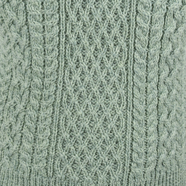 Damen Pullunder | Kurzer Strickpullunder mit Zopfmuster und weiten Armausschnitten