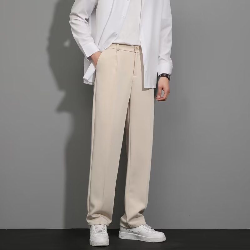 Atmungsaktive Stretchhose mit elastischem Bund &amp; Taschen | Ice-Silk kühlend, gerade Passform | Pflegeleicht, S–5XL