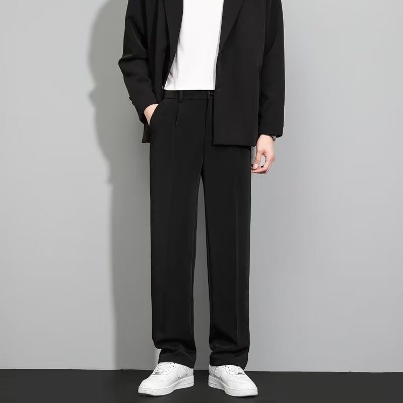 Atmungsaktive Stretchhose mit elastischem Bund &amp; Taschen | Ice-Silk kühlend, gerade Passform | Pflegeleicht, S–5XL