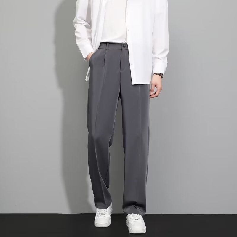 Atmungsaktive Stretchhose mit elastischem Bund &amp; Taschen | Ice-Silk kühlend, gerade Passform | Pflegeleicht, S–5XL