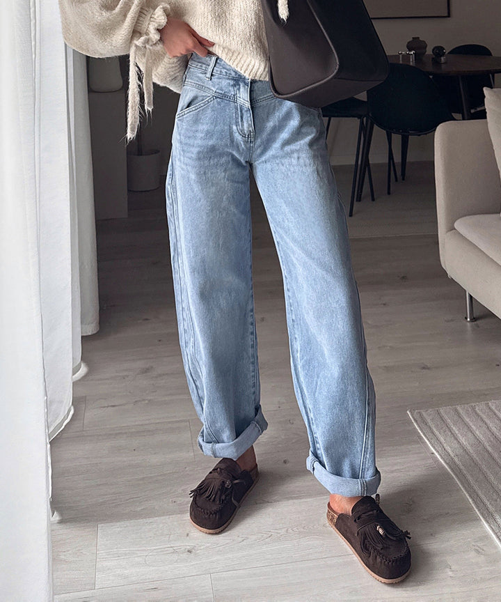 Barrel Jeans Damen | Stretch Jeans mit lockerer Passform
