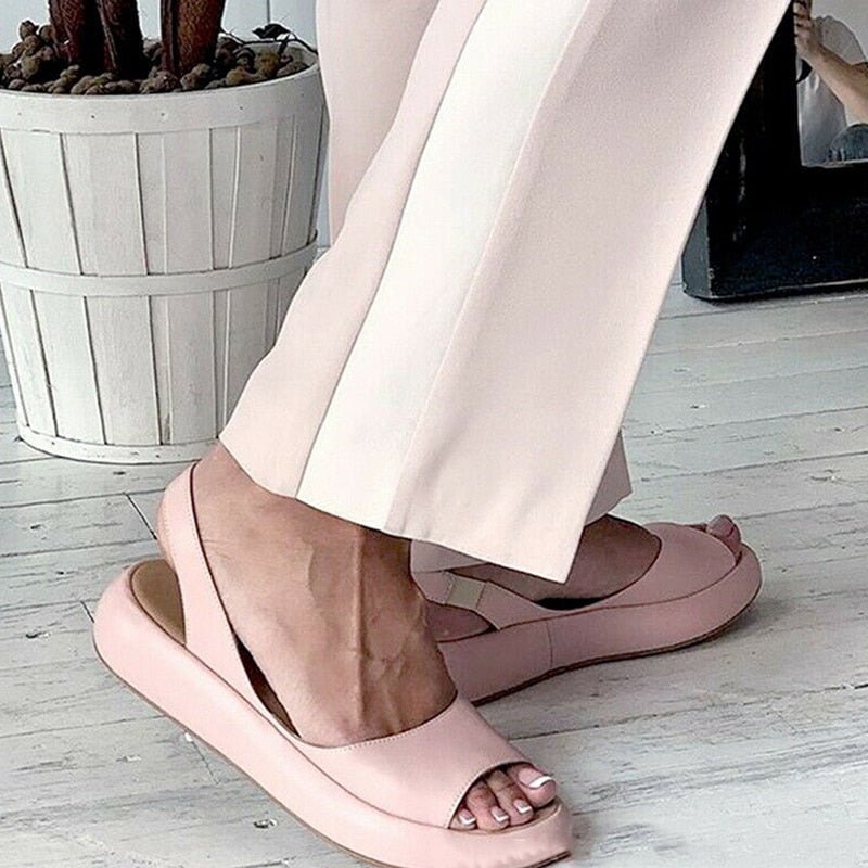 Damen-Sommersandalen aus Leder | gepolstertes Fußbett &amp; verstellbare Riemen | bequem für Alltag, Strand &amp; Party | 34–43