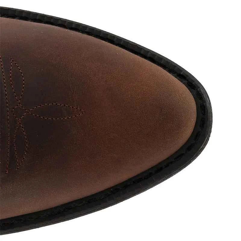 Damen Cowboystiefel im Western-Stil | Klassische Westernboots mit stabilem Absatz, hohem Schaft und dezenten Ziernähten