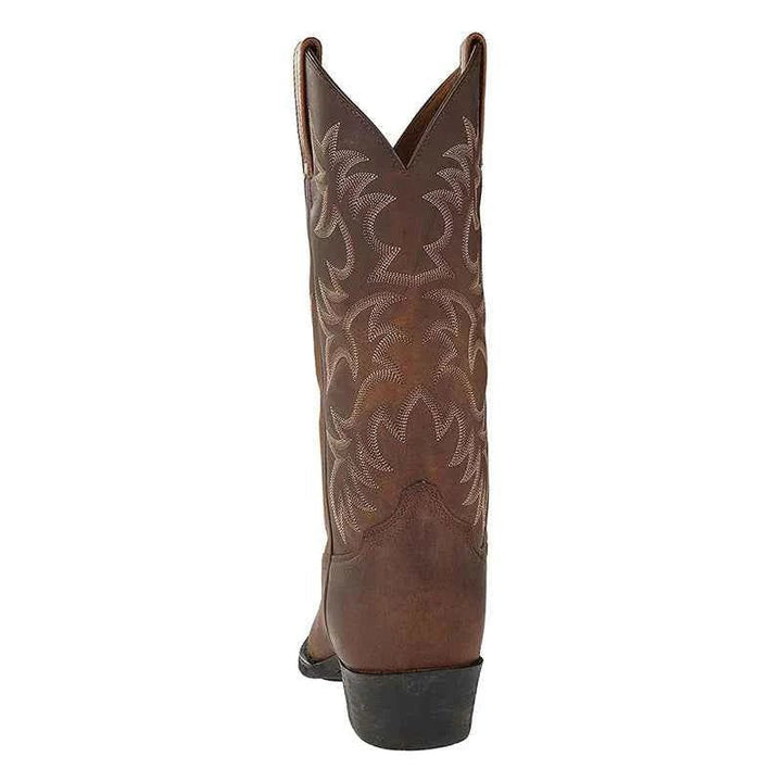 Damen Cowboystiefel im Western-Stil | Klassische Westernboots mit stabilem Absatz, hohem Schaft und dezenten Ziernähten