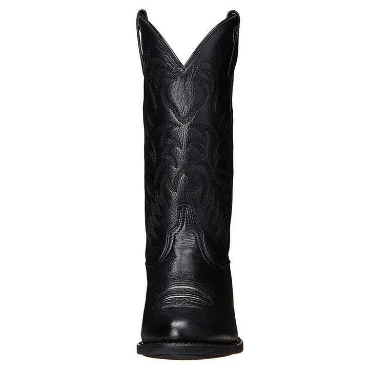 Damen Cowboystiefel im Western-Stil | Klassische Westernboots mit stabilem Absatz, hohem Schaft und dezenten Ziernähten