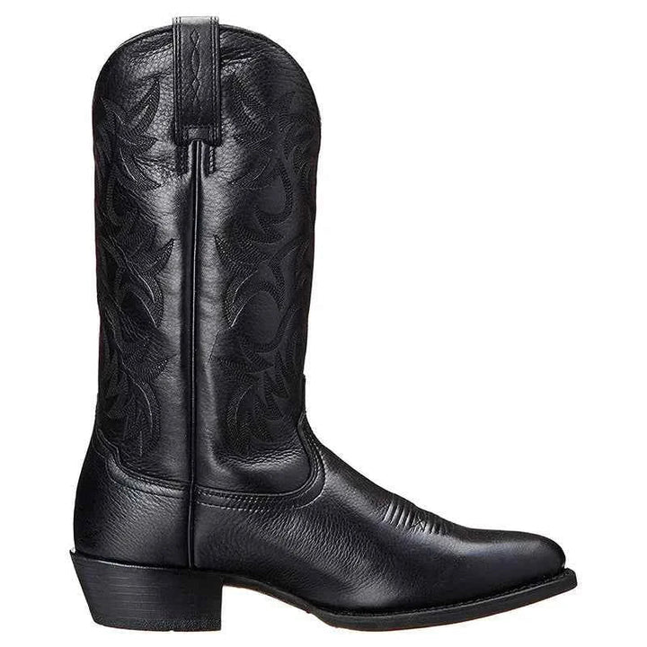 Damen Cowboystiefel im Western-Stil | Klassische Westernboots mit stabilem Absatz, hohem Schaft und dezenten Ziernähten