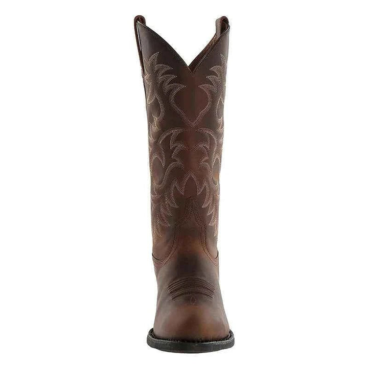 Damen Cowboystiefel im Western-Stil | Klassische Westernboots mit stabilem Absatz, hohem Schaft und dezenten Ziernähten