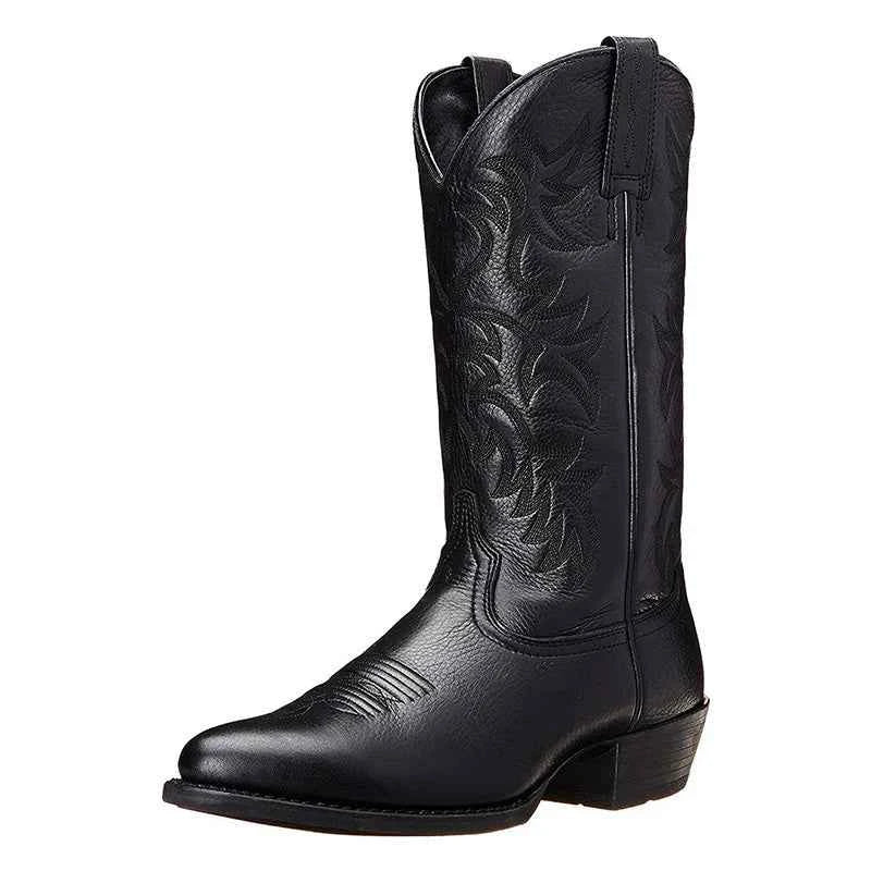 Damen Cowboystiefel im Western-Stil | Klassische Westernboots mit stabilem Absatz, hohem Schaft und dezenten Ziernähten