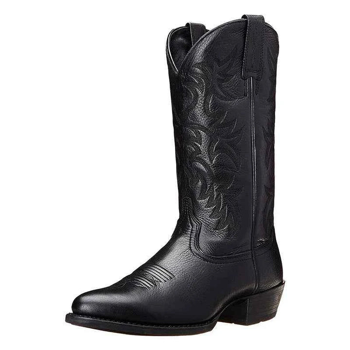 Damen Cowboystiefel im Western-Stil | Klassische Westernboots mit stabilem Absatz, hohem Schaft und dezenten Ziernähten