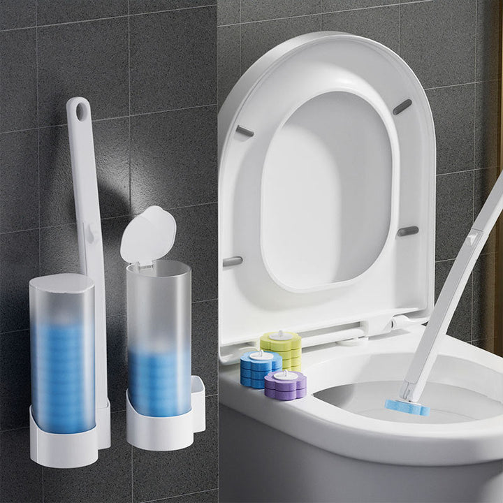 Antibakterielle Einweg-Toilettenbürste | Hygienische Reinigung &amp; Frischer Duft | Einfache Anwendung für sauberes Badezimmer