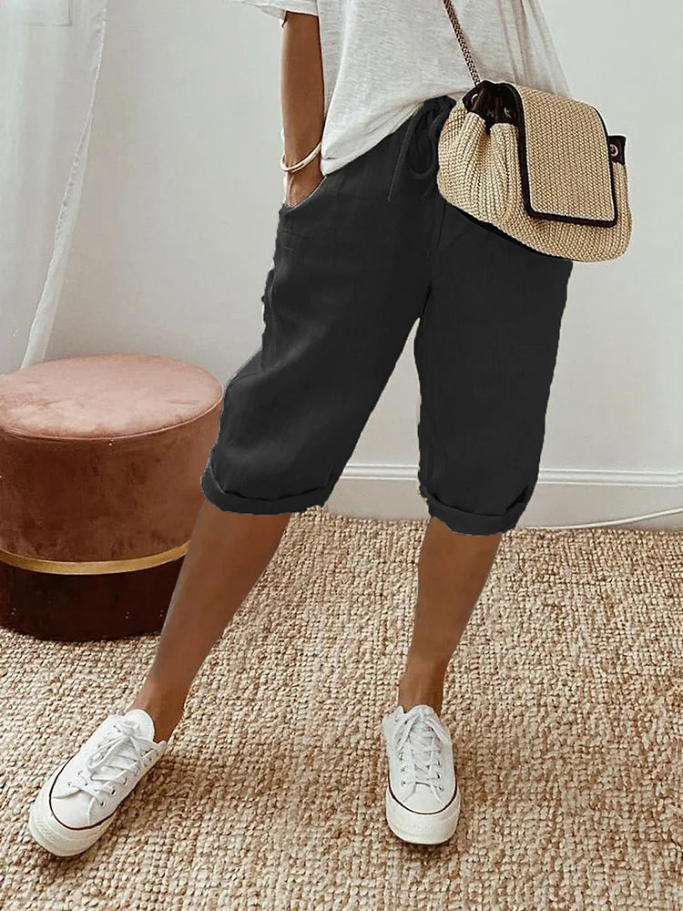 Kurze Hose Mit Kordelzug Für Damen | Sommer