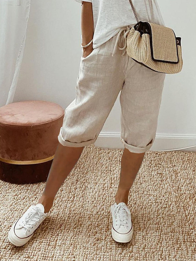 Kurze Hose Mit Kordelzug Für Damen | Sommer