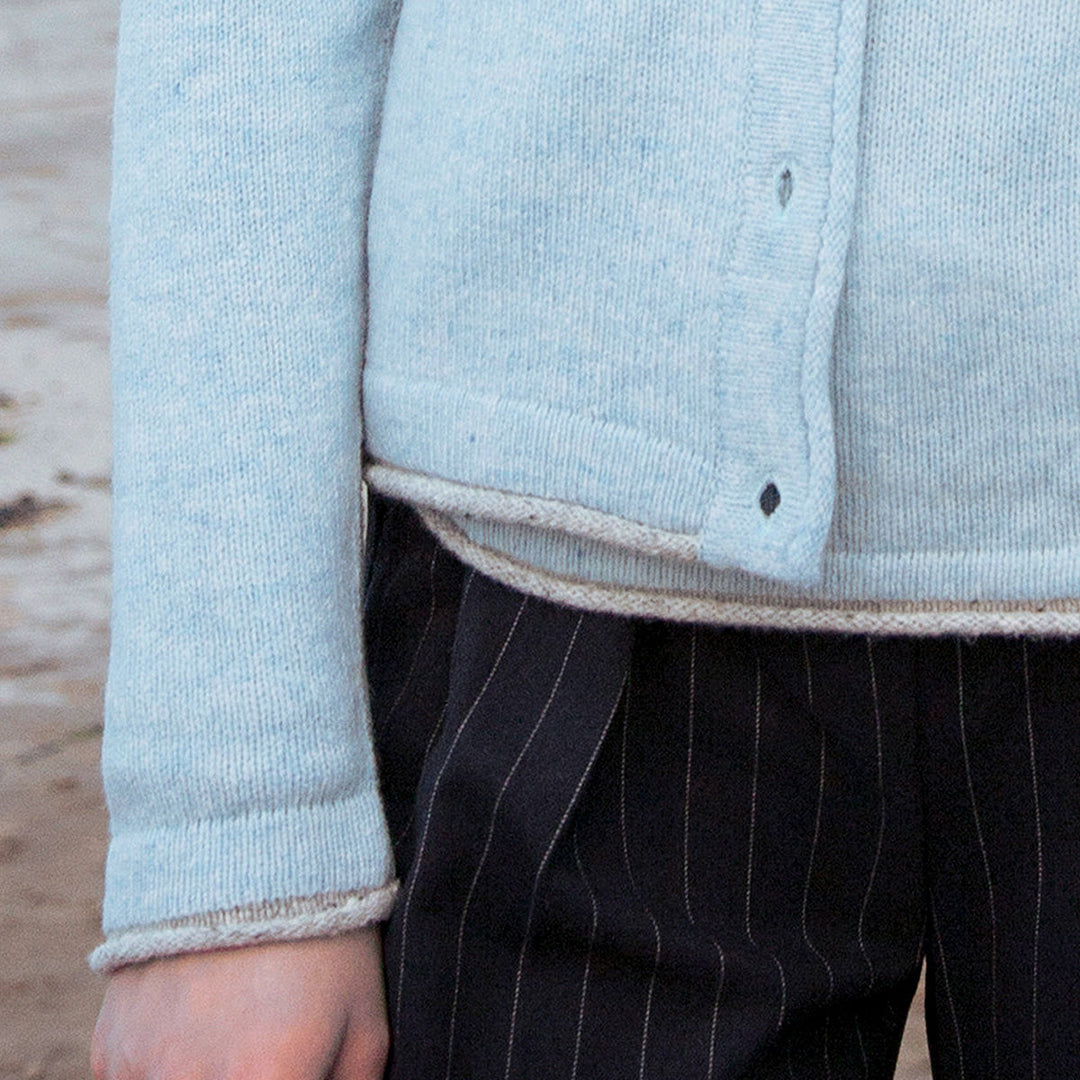 Damen Strickjacke | Kurze Cardigan-Jacke mit Raglanärmeln und geradem Schnitt