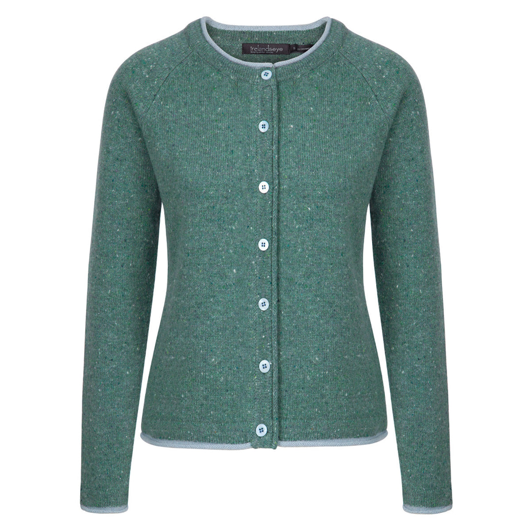 Damen Strickjacke | Kurze Cardigan-Jacke mit Raglanärmeln und geradem Schnitt
