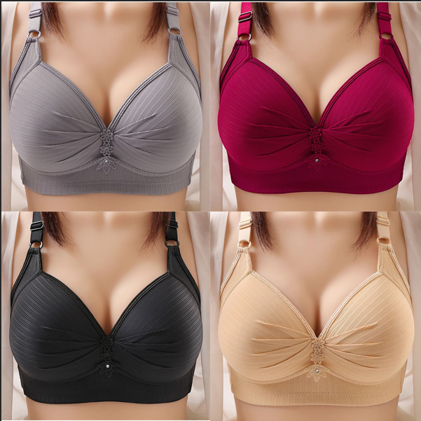 Reggiseno senza ferretto senza cuciture | Traspirante e elastico per uso quotidiano e comfort | Chiusura posteriore regolabile | Offerta 1+1