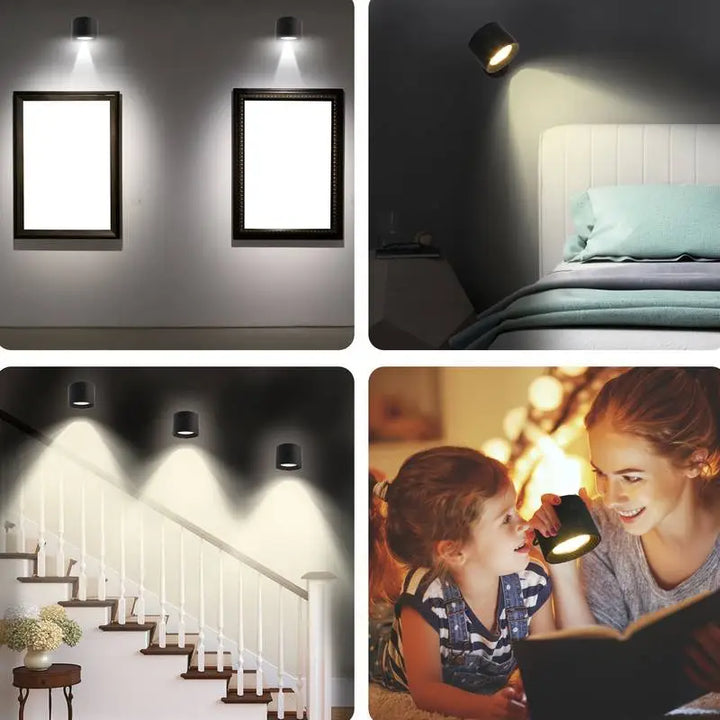 GlühendesWunder™ Lampada LED wireless 360° | Luce ambientale e controllo touch | Ricaricabile e design moderno