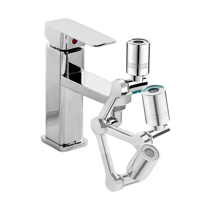 Embout de robinet pivotant à 360° avec 2 types de jets | Anti-éclaboussures &amp; économie d’eau | Montage facile, compatible 99 % des robinets
