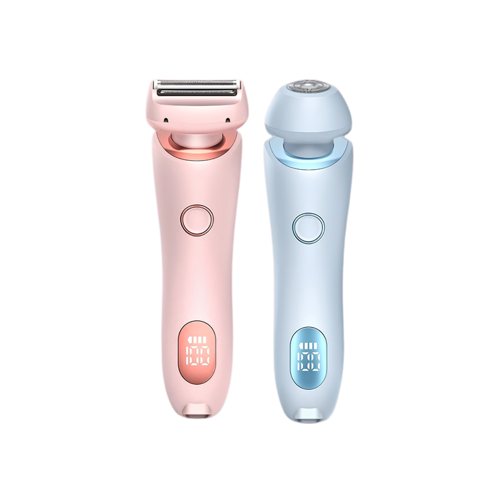 Damen Intimrasierer | Elektrischer 2-in-1 Bikini-Trimmer für Nass- &amp; Trockenrasur, kabellos und USB-aufladbar