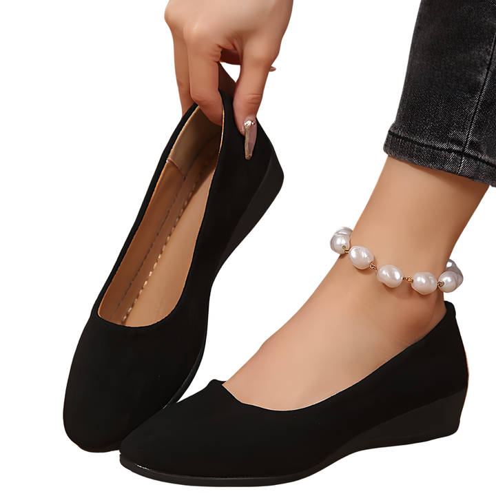 Elegante Damen Keilabsatz-Schuhe mit rutschfester Sohle | Leichte Komfort-Sommerschuhe | Stilvoll &amp; bequem für Alltag und Anlass
