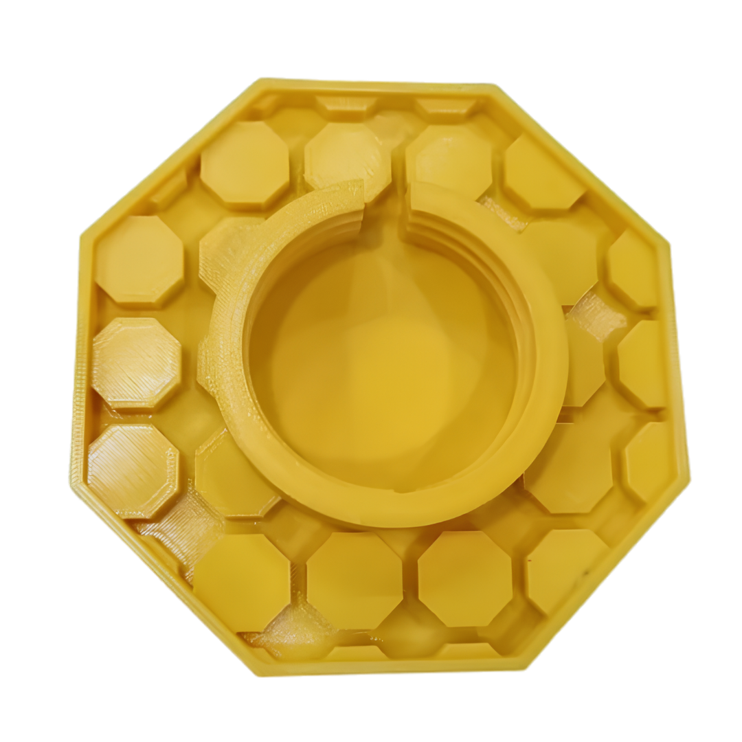 Abbeveratoio per api UV giallo con design anti-affogamento | Adatto a barattoli Mason | Resistente alle intemperie, PETG riciclato