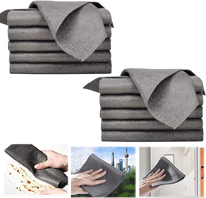Panno magico per pulizia 30×30 cm in nylon | Senza striature e pelucchi, senza chimici | Assorbente, lavabile e riutilizzabile