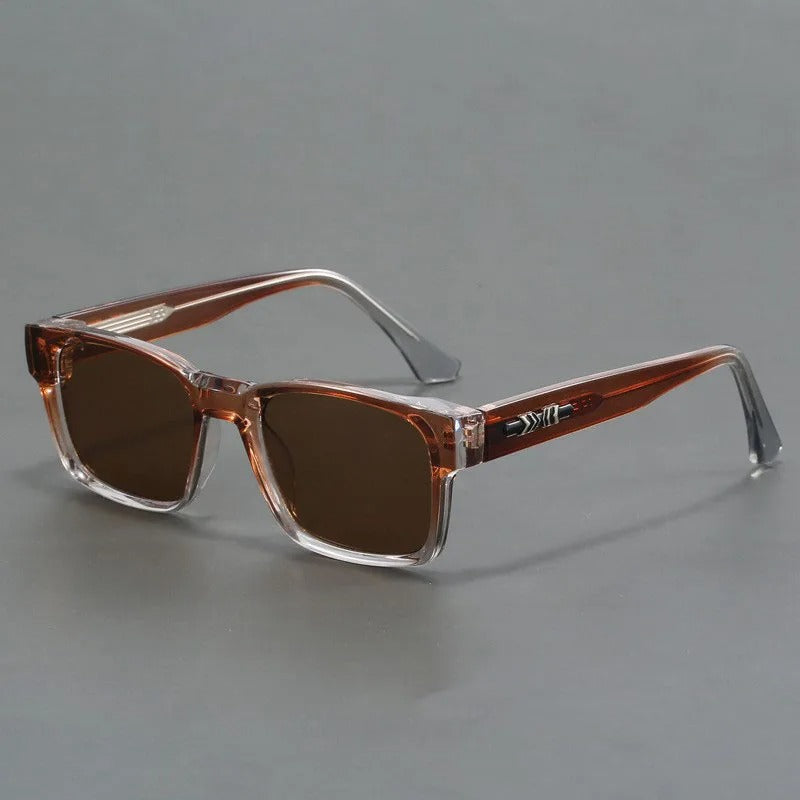 Retro Sonnenbrille Unisex | Eckige Vintage-Sonnenbrille mit UV-Schutz für Damen und Herren