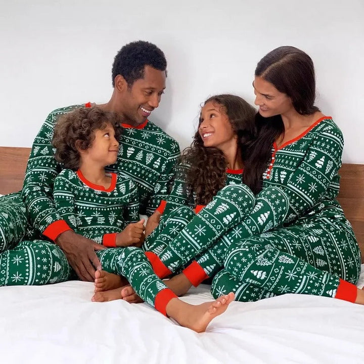 Weihnachtspyjama für die ganze Familie | Weiche, warme Schlafanzüge im Partnerlook für Weihnachtsmorgen und Familienfotos