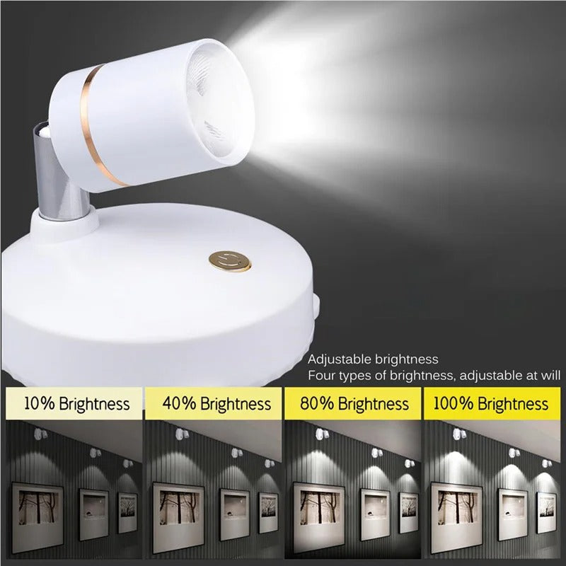 Cordless LED Floodlight with Remote Control &amp; Timer | Dimmable Warm Light for Living Room, Hallway &amp; Bedroom | Buy 1 Get 1 Free