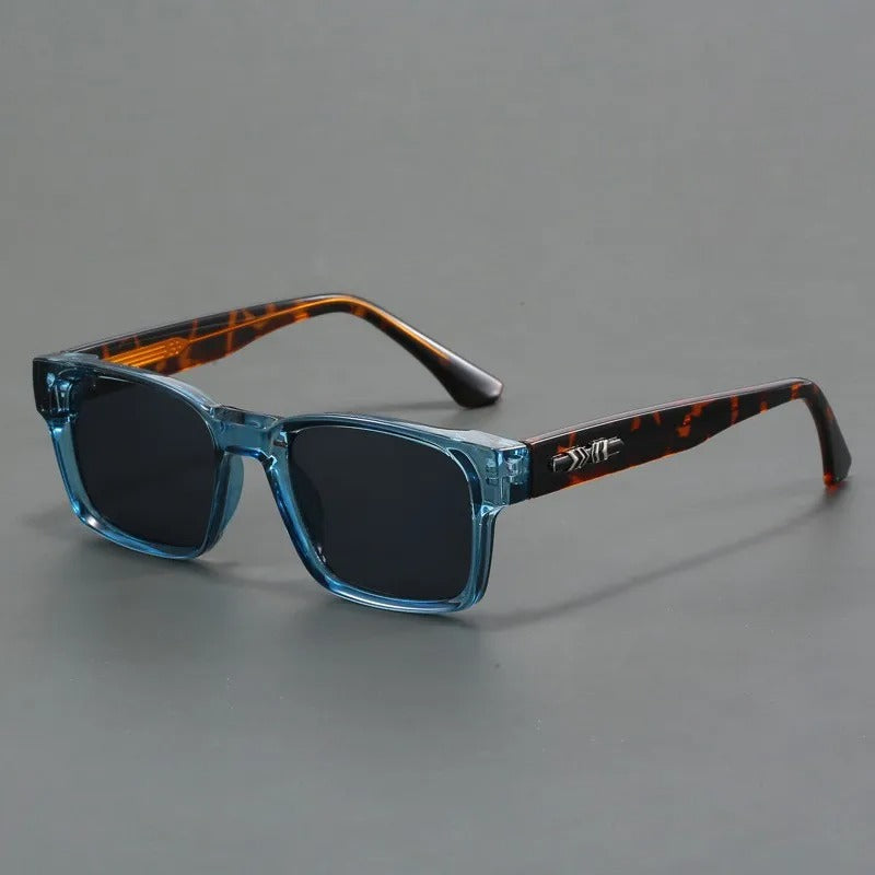 Retro Sonnenbrille Unisex | Eckige Vintage-Sonnenbrille mit UV-Schutz für Damen und Herren