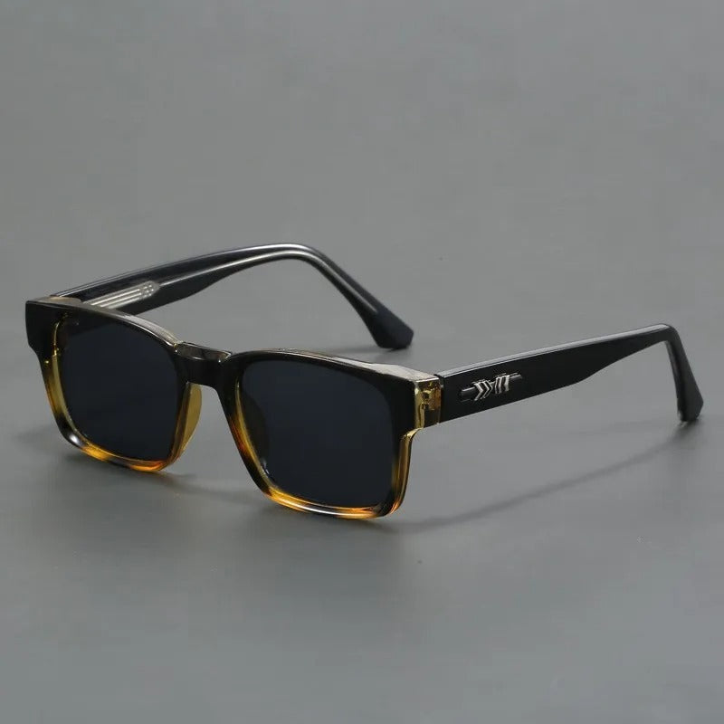 Retro Sonnenbrille Unisex | Eckige Vintage-Sonnenbrille mit UV-Schutz für Damen und Herren