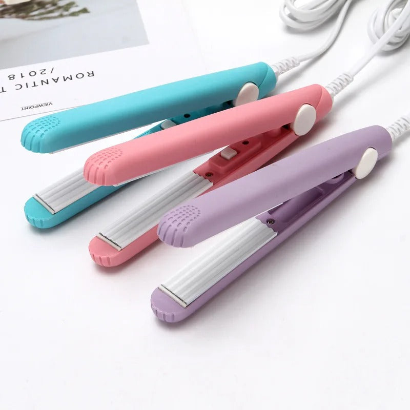 Mini keraaminen kiharrin 2-in-1 | 30 sekunnin lämmitys | Vakio 190°C hiussuoja | Turmaliinilevyt | Matkakoko EU