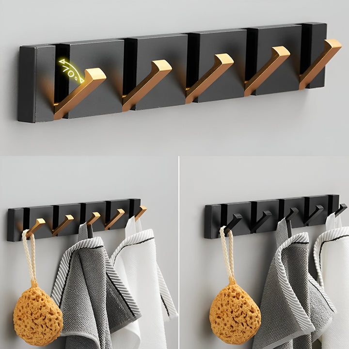 Klappbarer Wandhaken aus Edelstahl | Selbstklebender Handtuch- &amp; Kleiderhaken | Platzsparendes Faltdesign | Für Bad, Küche &amp; Flur