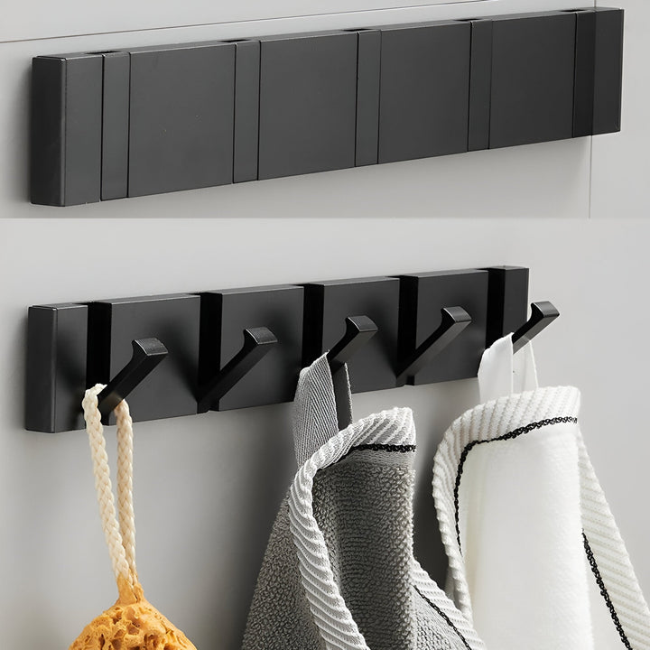 Klappbarer Wandhaken aus Edelstahl | Selbstklebender Handtuch- &amp; Kleiderhaken | Platzsparendes Faltdesign | Für Bad, Küche &amp; Flur