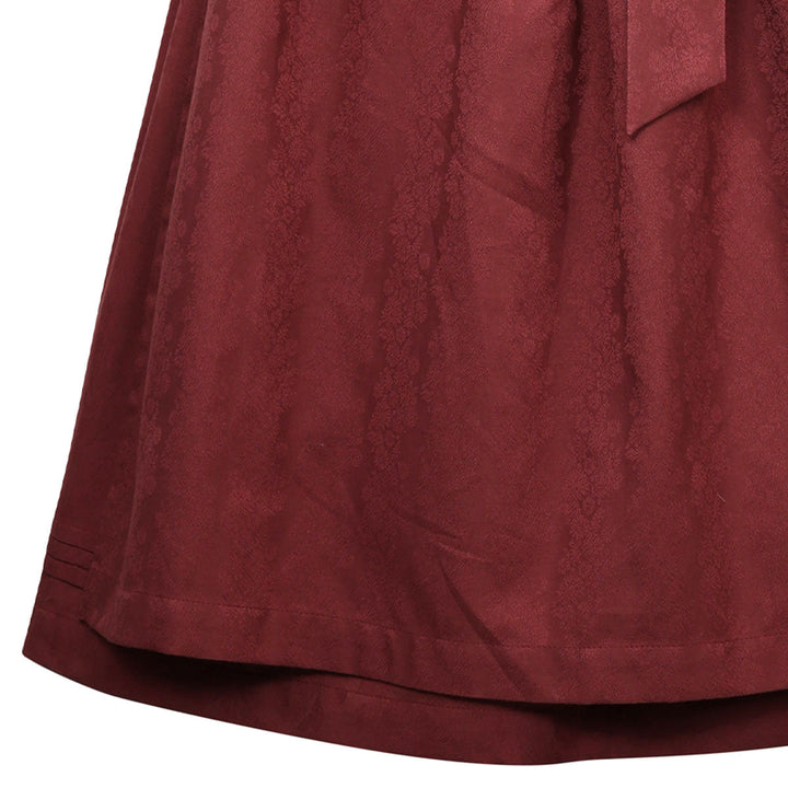 Damen Dirndl Henna | Midi Trachtenkleid mit geradem Ausschnitt, floralem Muster und 75 cm Rocklänge