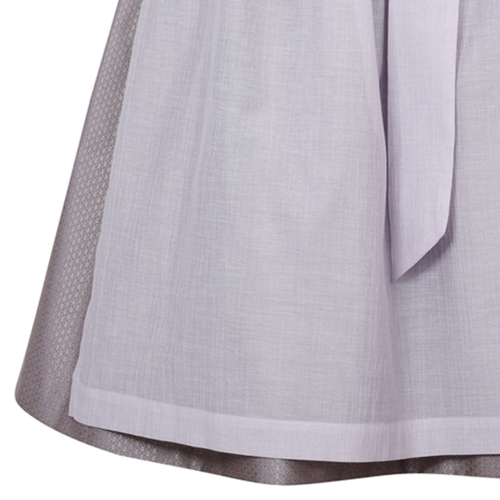 Damen Dirndl Pflaume | Midi Samtdirndl mit Herzausschnitt, abnehmbaren Flügelärmeln und 70 cm Rocklänge