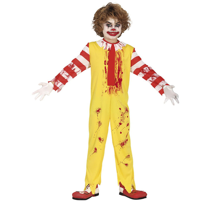 Jungen Halloween Kostüm Killer | Jumpsuit mit Krawatte für Halloween, Horrorparty, Karneval und gruselige Mottopartys