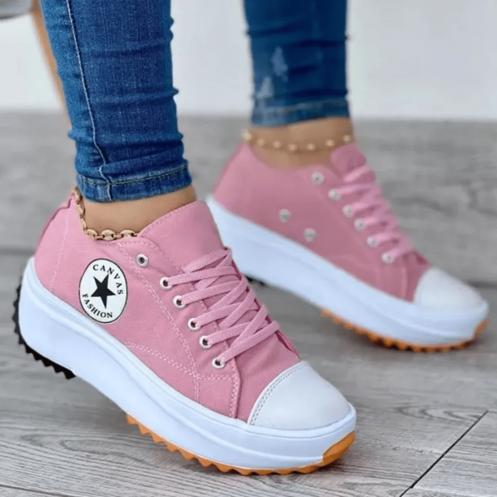 Damen Plateausneaker Annika | Trendige Plateausohle &amp; Schnürung | Bequem &amp; vielseitig für Alltag und Freizeit