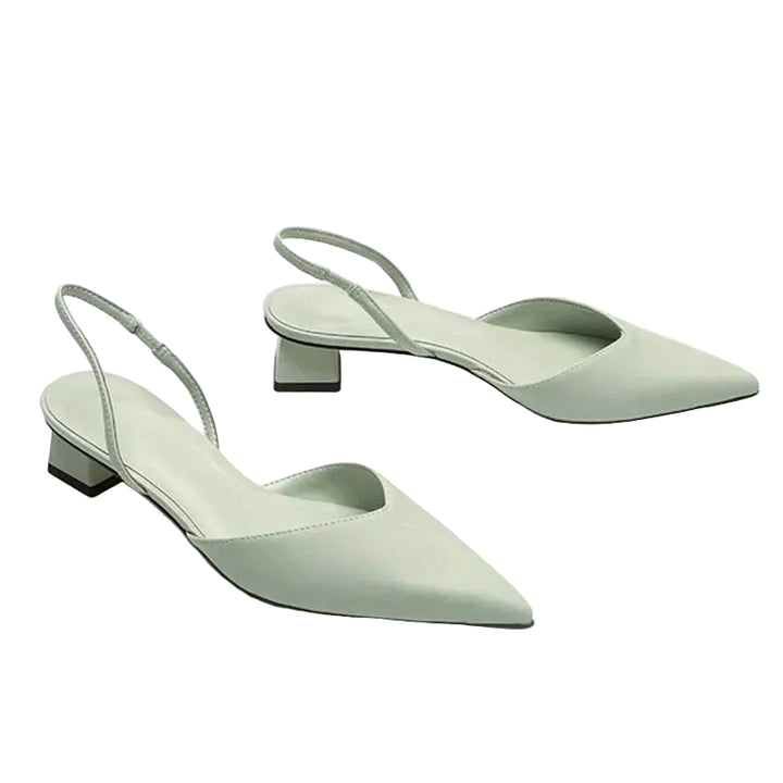 Damen Sandalen mit spitzer Zehenpartie &amp; niedrigem Absatz | Bequem &amp; leicht für den ganzen Tag | Elegant kombinierbar | Alltag &amp; Events