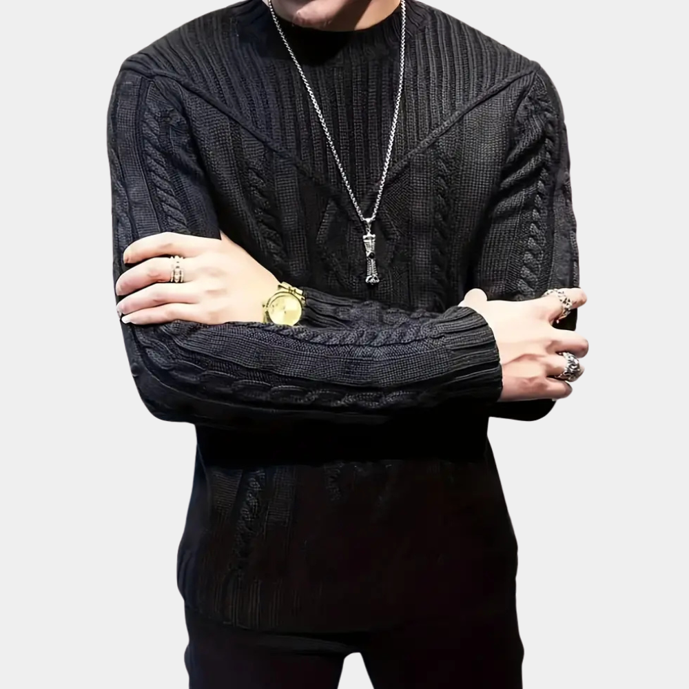 Herren Winterpullover warm und atmungsaktiv | Bequemer Pullover mit vielseitigem Design für Alltag, Freizeit und besondere Anlässe
