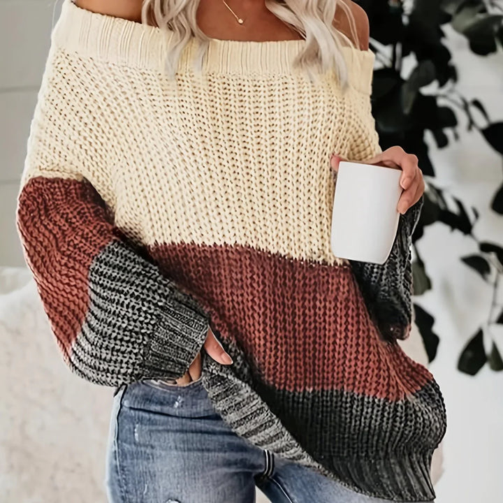 Karyll | Stile senza sforzo chic comfort maglione a spalle scoperte