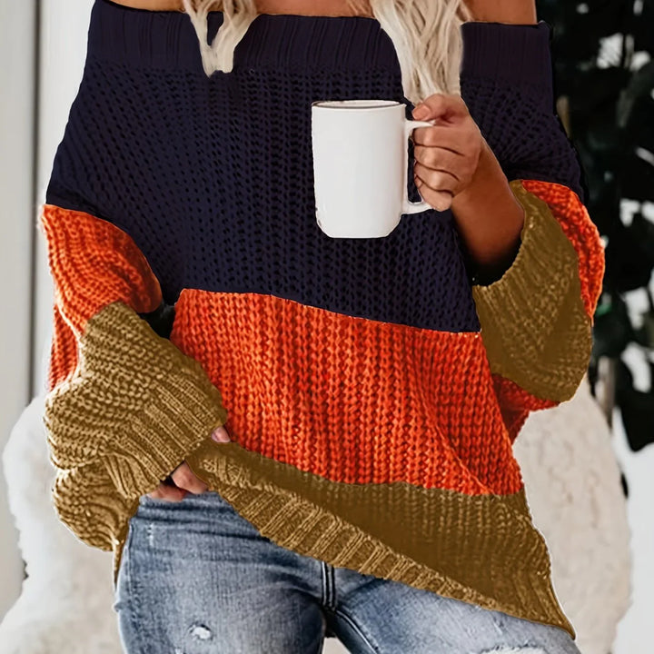 Karyll | Stile senza sforzo chic comfort maglione a spalle scoperte