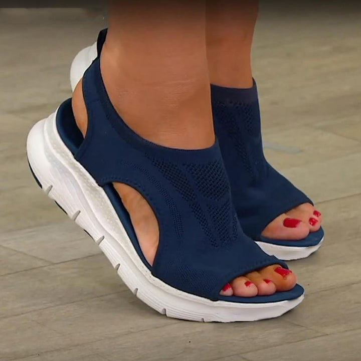 Orthopädische Damen Sandalen mit Memory-Foam | 3 cm Absatz, rutschfest | Weiches Fußbett, bequem für Alltag &amp; Urlaub