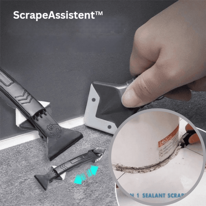 3-in-1 Glaskleber- &amp; Rückstandsschaber | Präzisions-Reinigungswerkzeug für Glas, Kleber &amp; Aufkleber | Ergonomisch &amp; langlebig