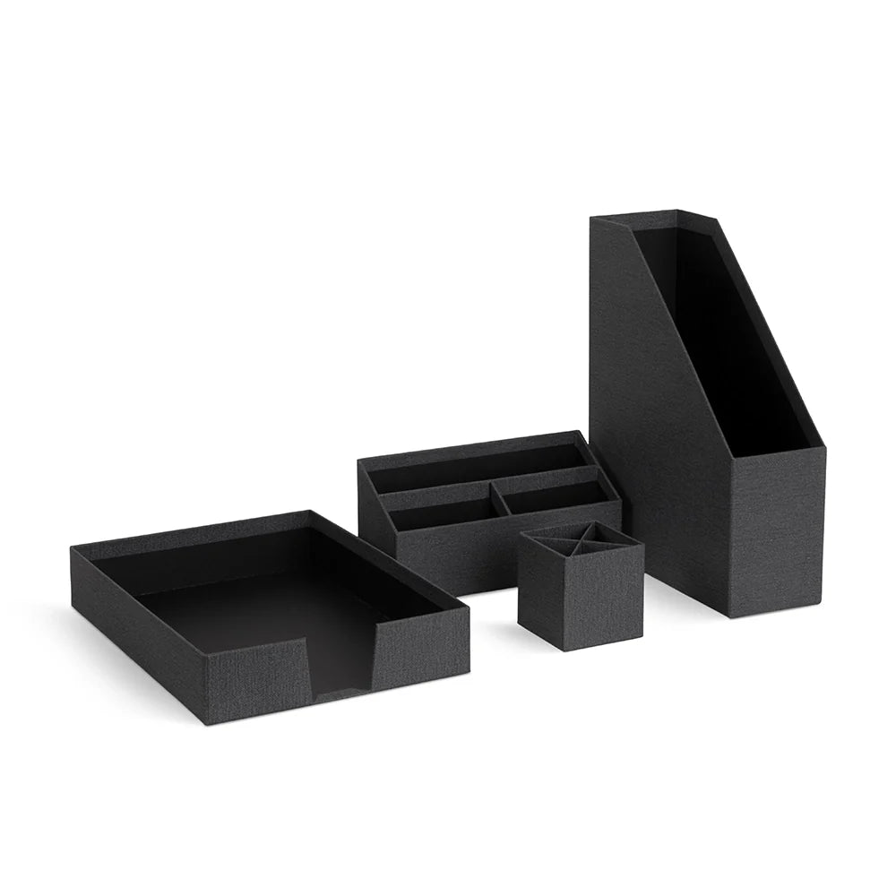 Schreibtisch-Organizer 4-teilig | Büro-Set mit Briefablage, Stiftehalter, Zeitschriftenhalter und Organizer