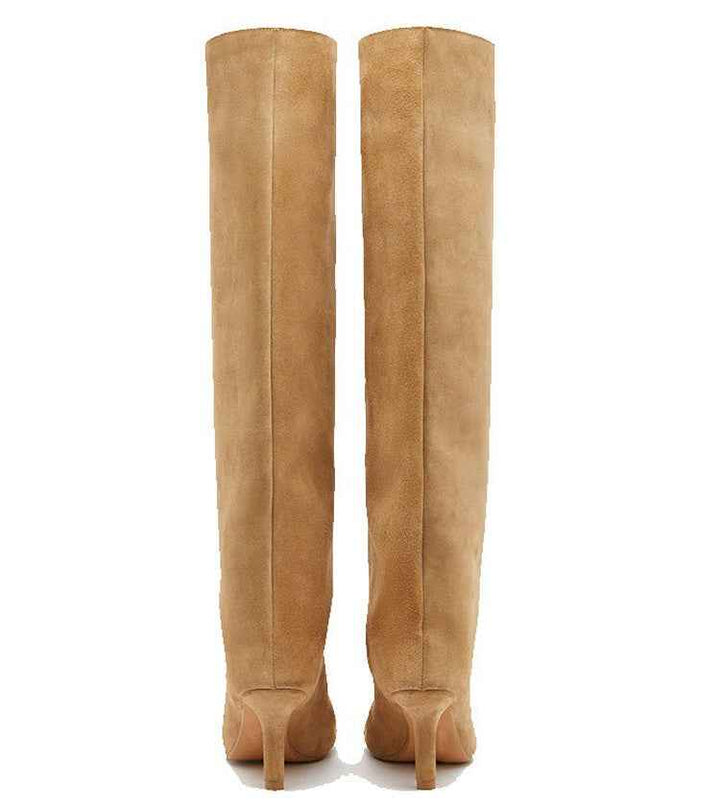Damen Overknee Stiefel mit Absatz | Elegante hohe Stiefel mit figurbetontem Schaft für Abend-, City- und Freizeitlooks