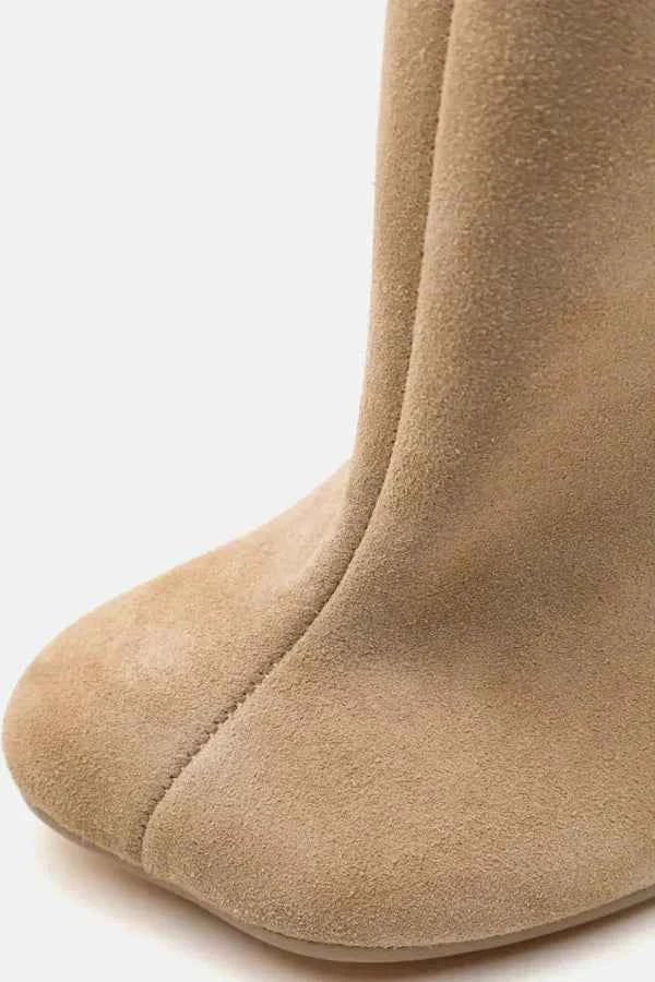 Damen Overknee Stiefel mit Absatz | Elegante hohe Stiefel mit figurbetontem Schaft für Abend-, City- und Freizeitlooks