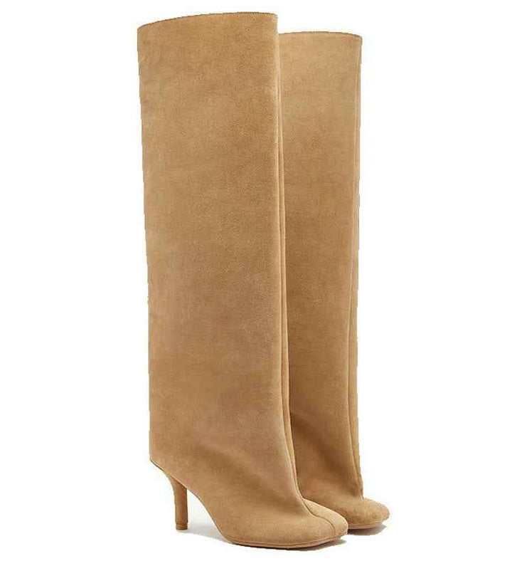 Damen Overknee Stiefel mit Absatz | Elegante hohe Stiefel mit figurbetontem Schaft für Abend-, City- und Freizeitlooks