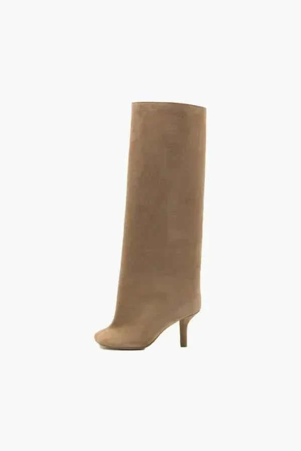Damen Overknee Stiefel mit Absatz | Elegante hohe Stiefel mit figurbetontem Schaft für Abend-, City- und Freizeitlooks